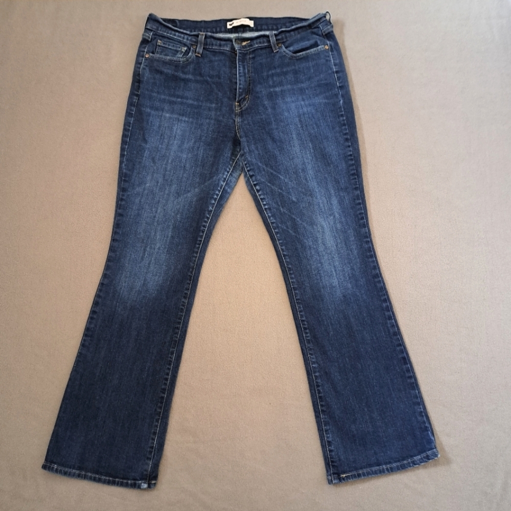 Levi's 515 Bootcut 16 Denim Jeans Dark Wash‎ Blue Women's (34W x 30½)